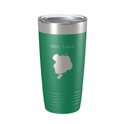 Ore Lake Map Tumbler Travel Mug Insulated Laser Engraved Coffee Cup Huron River Chain of Lakes Michigan 20 oz-9