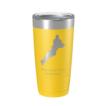 American Falls Reservoir Tumbler Lake Map Travel Mug Insulated Laser Engraved Coffee Cup Snake River Idaho 20 oz-19