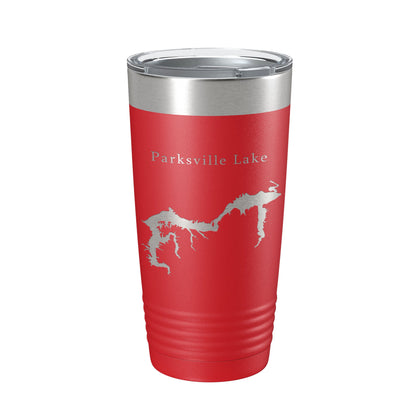 Parksville Lake Map Tumbler Travel Mug Insulated Laser Engraved Coffee Cup Tennessee 20 oz-10