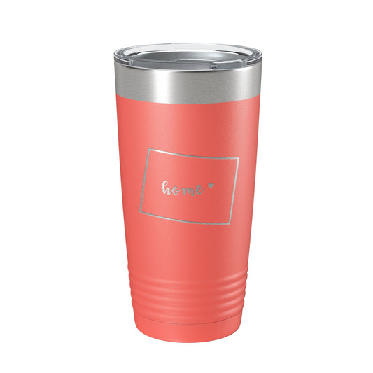 Wyoming Tumbler Home State Travel Mug Insulated Laser Engraved Map Coffee Cup 20 oz-20