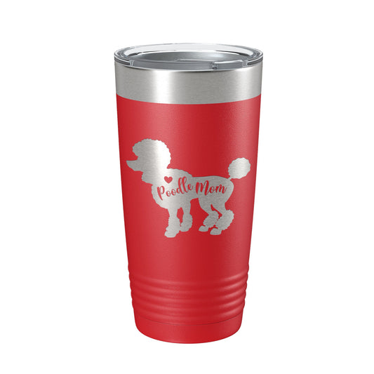 Poodle Mom Tumbler Dog Travel Mug Gift Insulated Laser Engraved Coffee Cup 20 oz-10