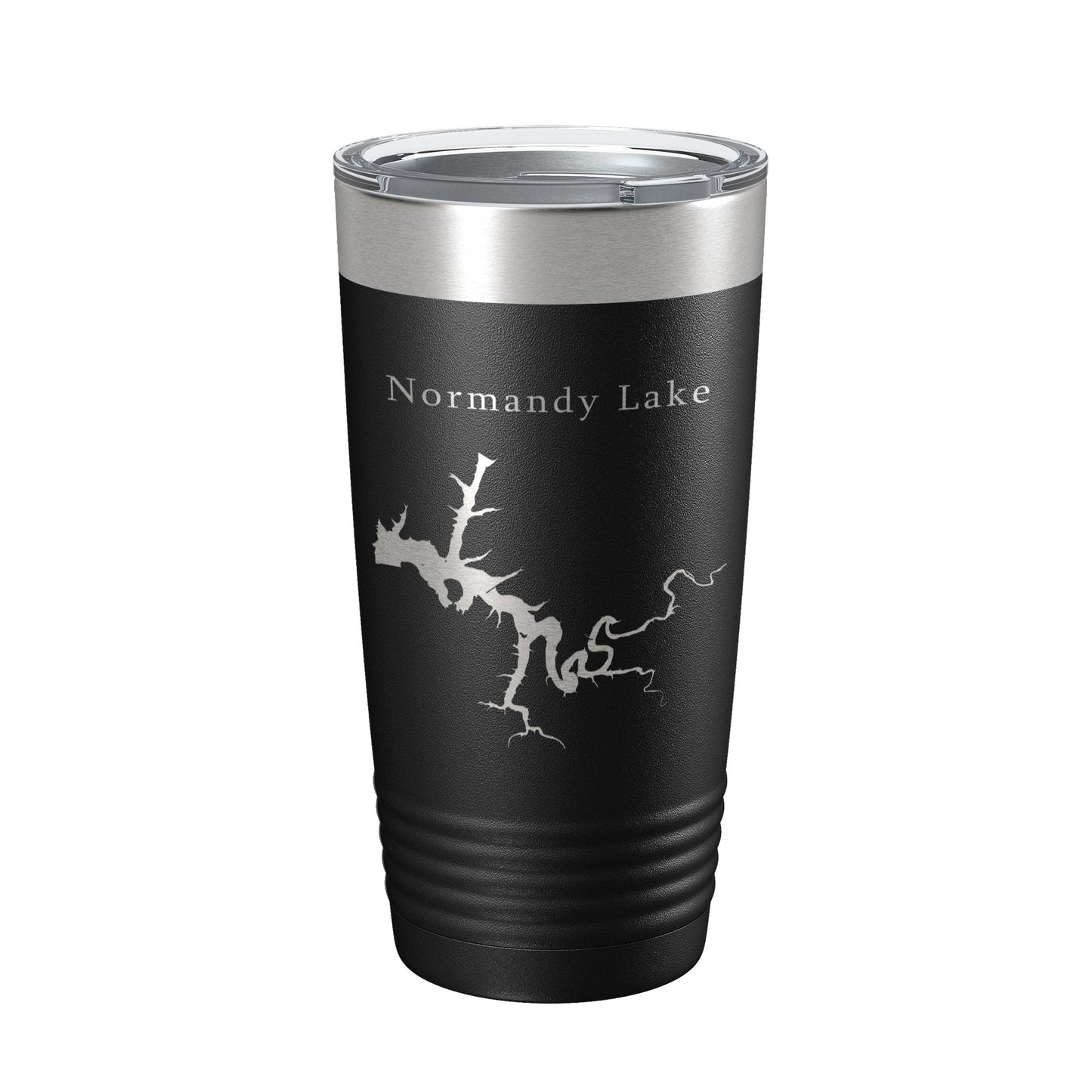 Normandy Lake Map Tumbler Travel Mug Insulated Laser Engraved Coffee Cup Tennessee 20 oz-0