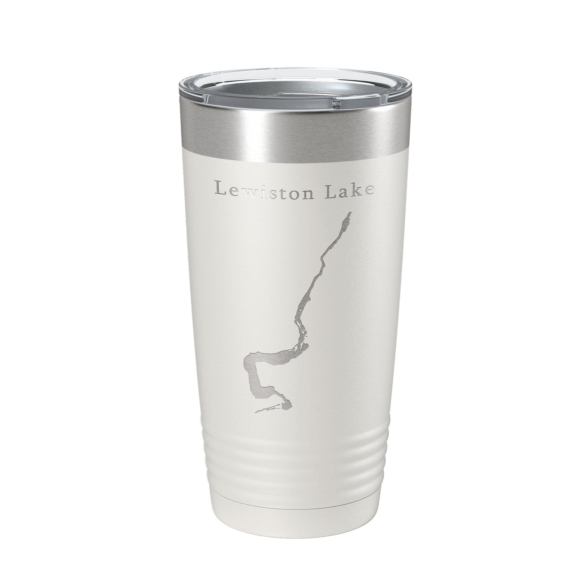 Lewiston Lake Map Tumbler Travel Mug Insulated Laser Engraved Coffee Cup California 20 oz-1