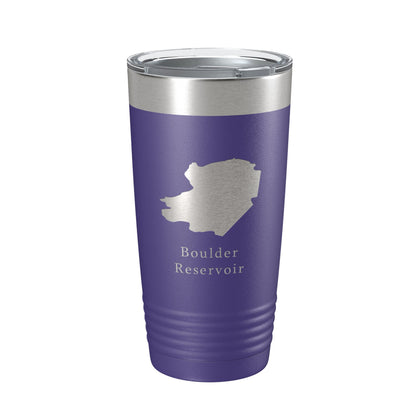 Boulder Reservoir Tumbler Lake Map Travel Mug Insulated Laser Engraved Coffee Cup Colorado 20 oz-15