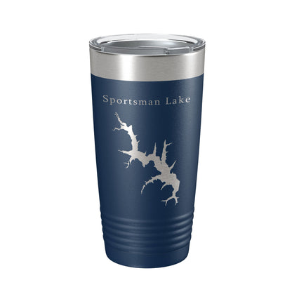 Sportsman Lake Map Tumbler Travel Mug Insulated Laser Engraved Coffee Cup Oklahoma 20 oz-8