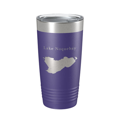 Lake Noquebay Map Tumbler Travel Mug Insulated Laser Engraved Coffee Cup Wisconsin 20 oz-15