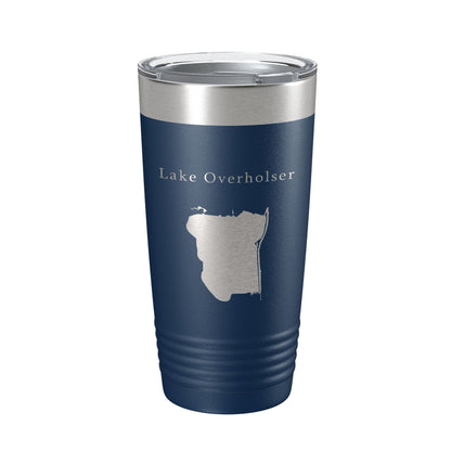 Lake Overholser Map Tumbler Travel Mug Insulated Laser Engraved Coffee Cup Oklahoma 20 oz-2