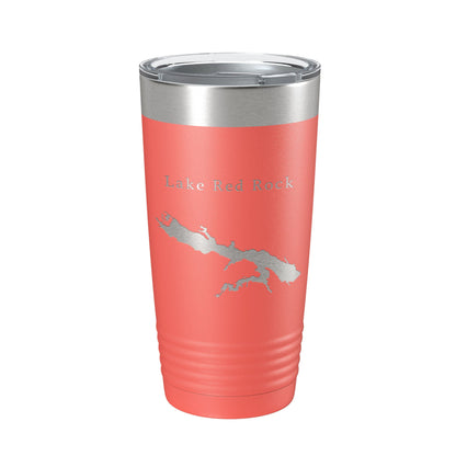 Lake Red Rock Map Tumbler Travel Mug Insulated Laser Engraved Coffee Cup Iowa 20 oz-20