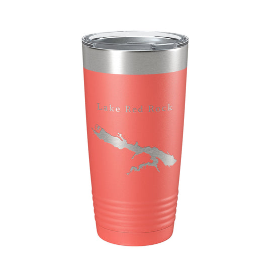 Lake Red Rock Map Tumbler Travel Mug Insulated Laser Engraved Coffee Cup Iowa 20 oz-20