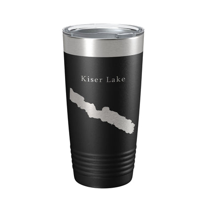 Kiser Lake Map Tumbler Travel Mug Insulated Laser Engraved Coffee Cup Ohio 20 oz-0