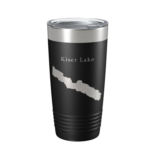 Kiser Lake Map Tumbler Travel Mug Insulated Laser Engraved Coffee Cup Ohio 20 oz-0