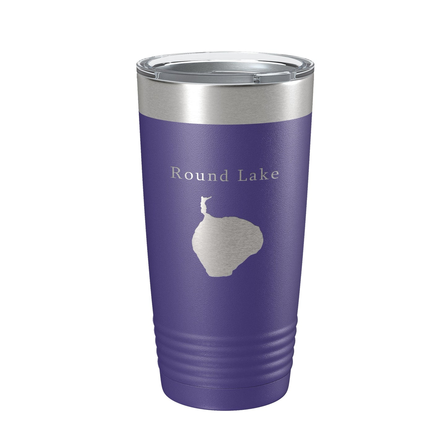 Round Lake Map Tumbler Travel Mug Insulated Laser Engraved Coffee Cup Michigan 20 oz-15
