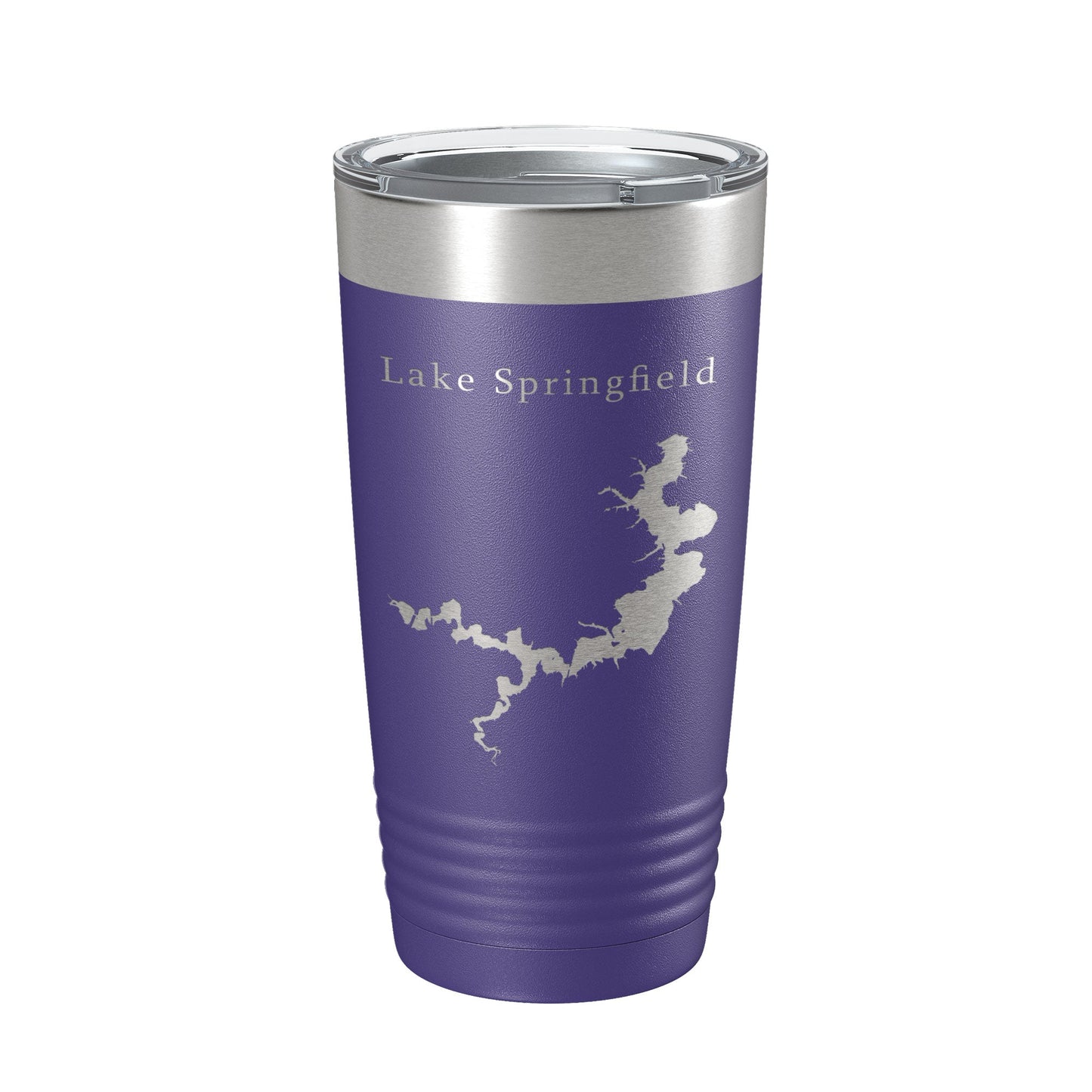 Lake Springfield Map Tumbler Travel Mug Insulated Laser Engraved Coffee Cup Illinois 20 oz-15