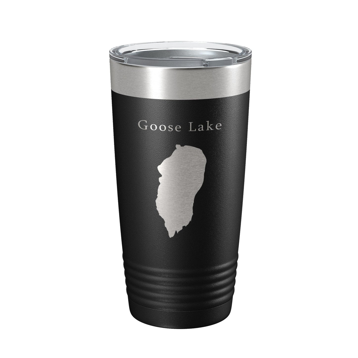 Goose Lake Map Tumbler Travel Mug Insulated Laser Engraved Coffee Cup California Oregon 20 oz-0