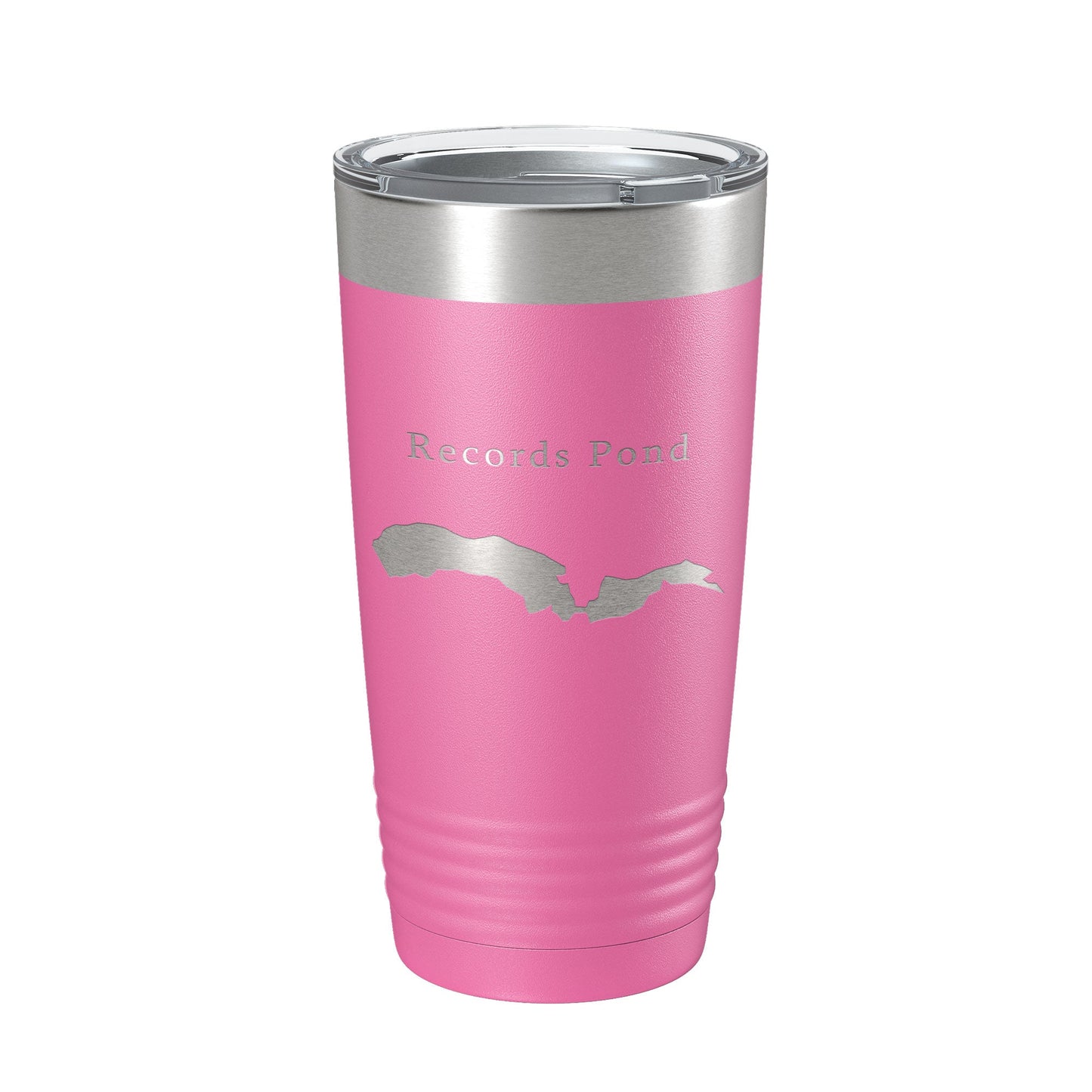 Records Pond Tumbler Lake Map Travel Mug Insulated Laser Engraved Coffee Cup Delaware 20 oz-11