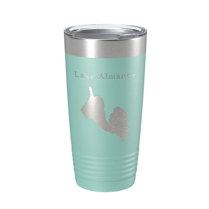 Lake Almanor Map Tumbler Travel Mug Insulated Laser Engraved Coffee Cup California 20 oz-12