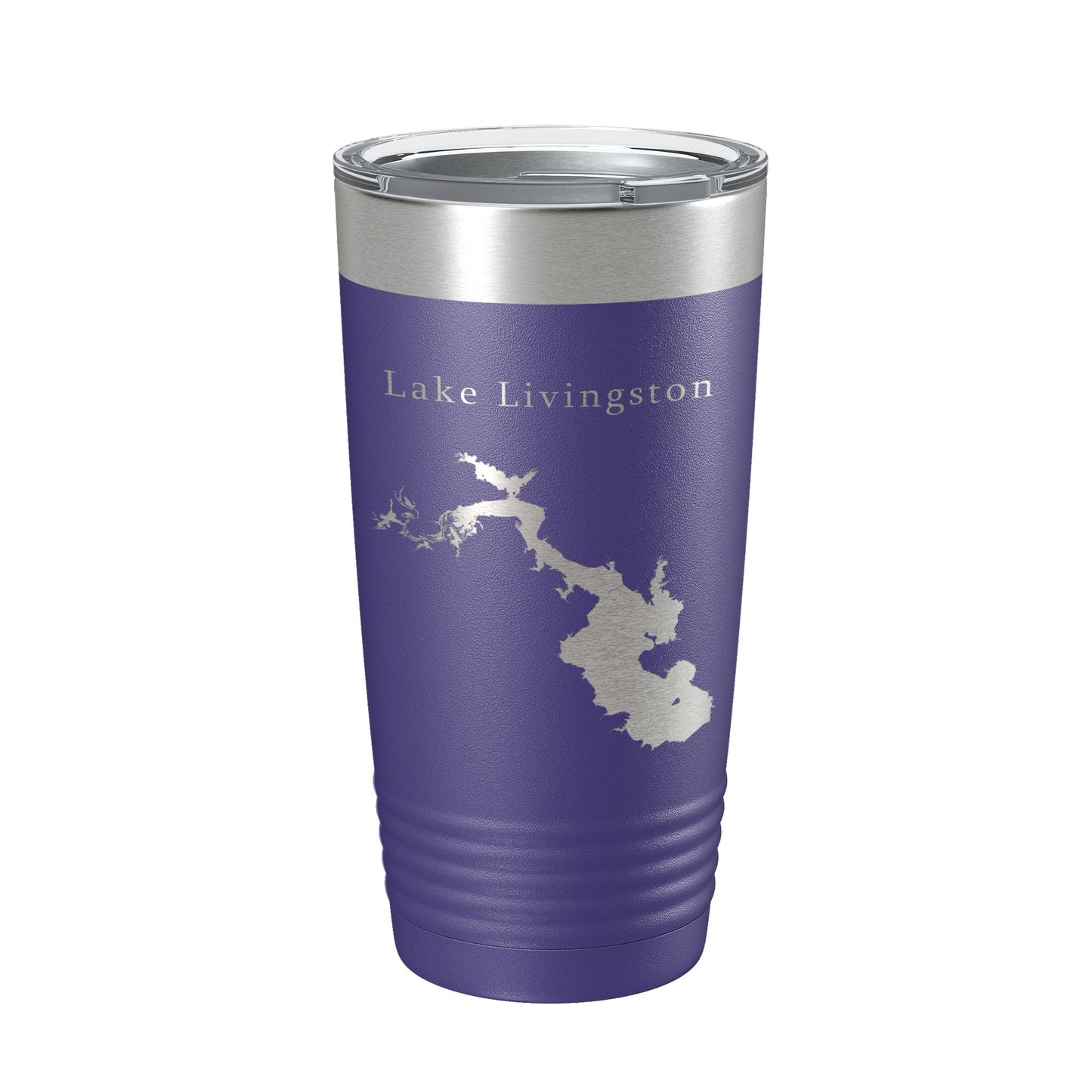 Lake Livingston Map Tumbler Travel Mug Insulated Laser Engraved Coffee Cup Texas 20 oz-15