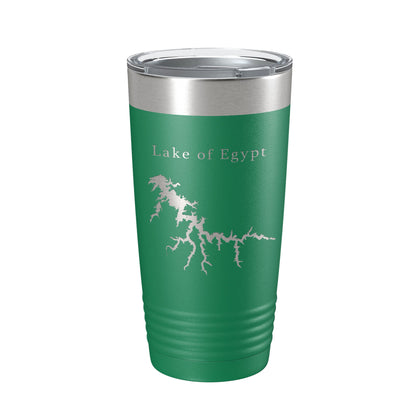 Lake of Egypt Map Tumbler Travel Mug Insulated Laser Engraved Coffee Cup Illinois 20 oz-9