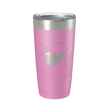 Heron Lake Map Tumbler Travel Mug Insulated Laser Engraved Coffee Cup New Mexico 20 oz-14