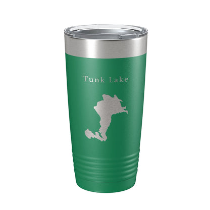 Tunk Lake Map Tumbler Travel Mug Insulated Laser Engraved Coffee Cup Maine 20 oz-9