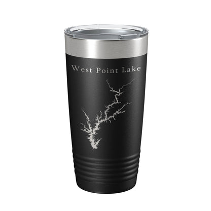 West Point Lake Map Tumbler Travel Mug Insulated Laser Engraved Coffee Cup Alabama Georgia 20 oz-5