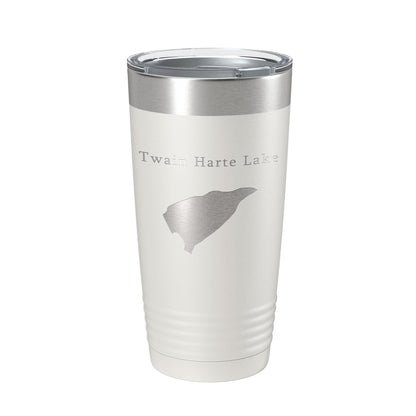 Twain Harte Lake Map Tumbler Travel Mug Insulated Laser Engraved Coffee Cup California 20 oz-7
