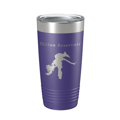 Dillon Reservoir Tumbler Lake Map Travel Mug Insulated Laser Engraved Coffee Cup Colorado 20 oz-15