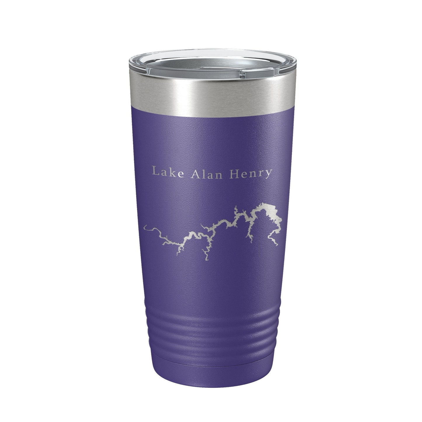Lake Alan Henry Map Tumbler Travel Mug Insulated Laser Engraved Coffee Cup Texas 20 oz-15