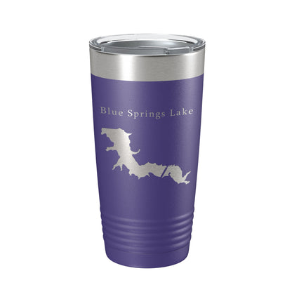 Blue Springs Lake Map Tumbler Travel Mug Insulated Laser Engraved Coffee Cup Missouri 20 oz-15
