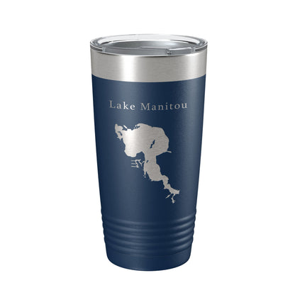 Lake Manitou Map Tumbler Travel Mug Insulated Laser Engraved Coffee Cup Indiana 20 oz-8
