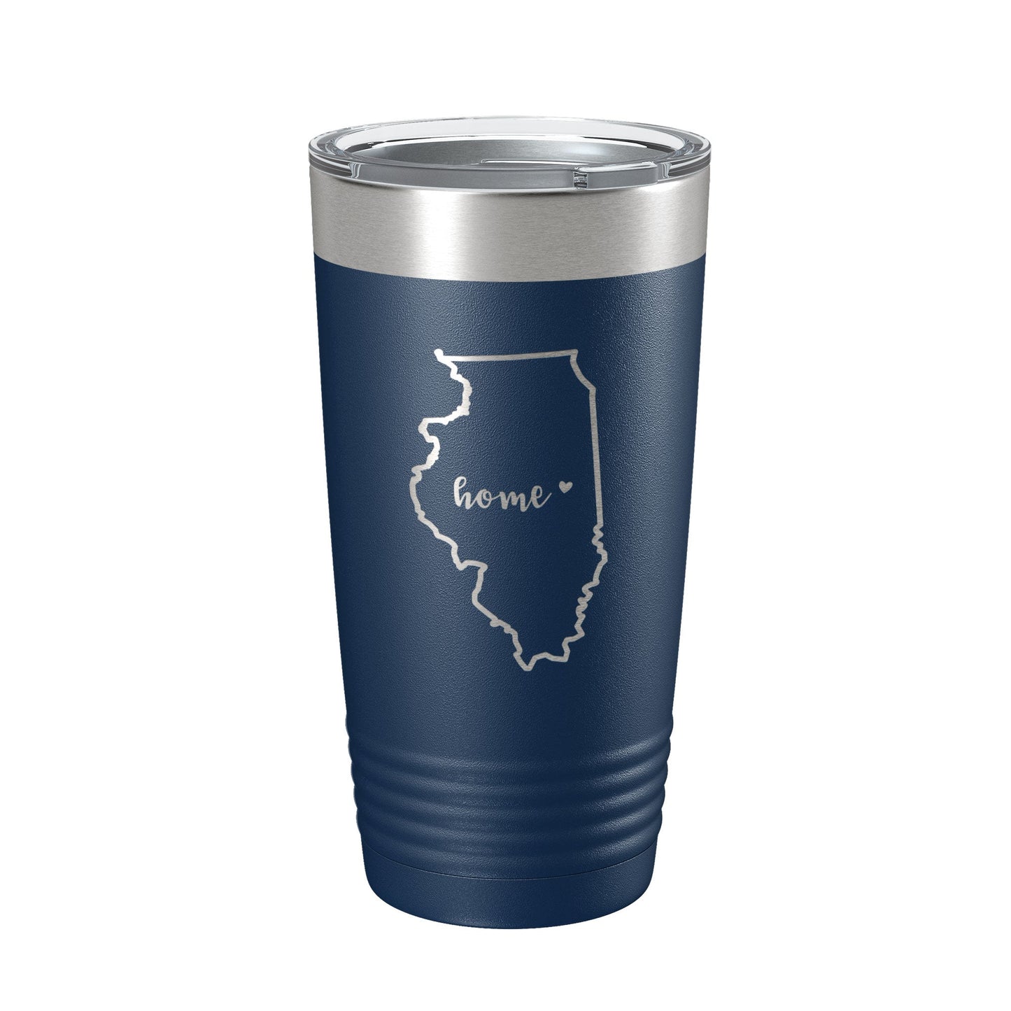 Illinois Tumbler Home State Travel Mug Insulated Laser Engraved Map Coffee Cup 20 oz-2