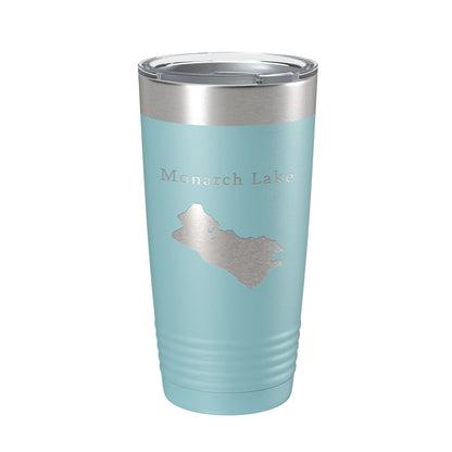 Monarch Lake Map Tumbler Travel Mug Insulated Laser Engraved Coffee Cup Colorado 20 oz-13