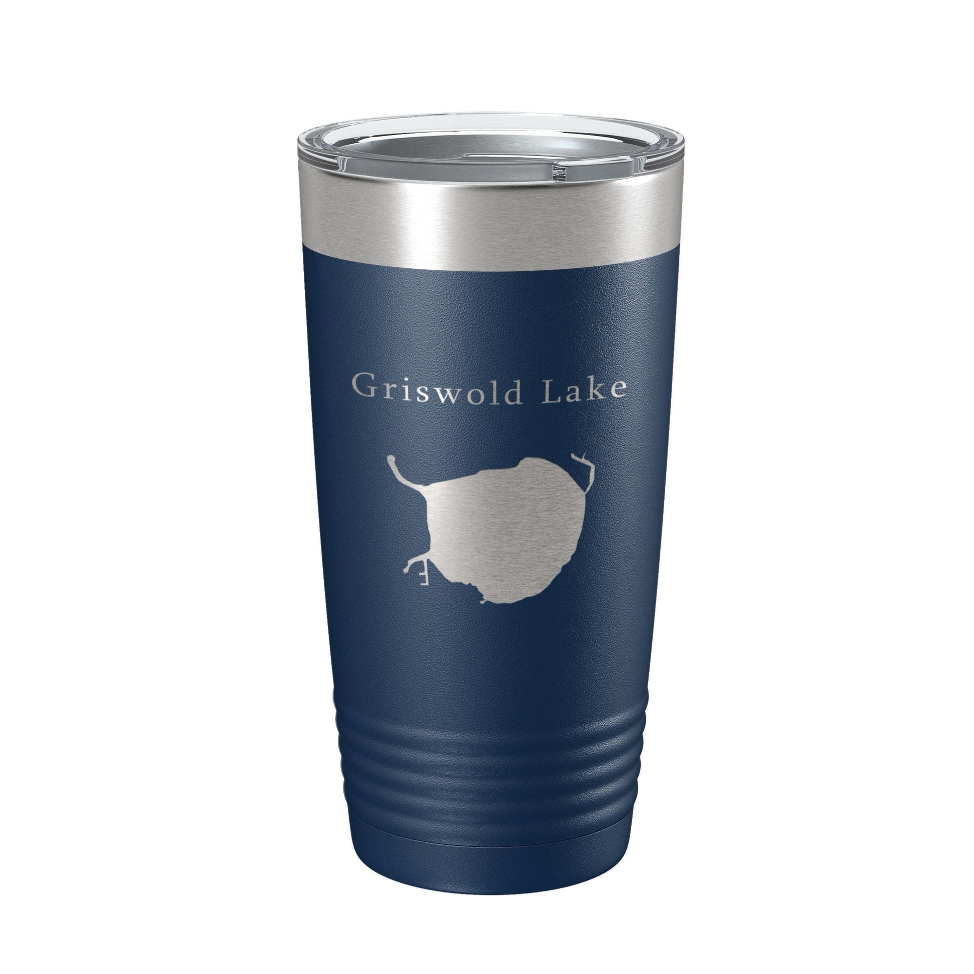Griswold Lake Map Tumbler Travel Mug Insulated Laser Engraved Coffee Cup Illinois 20 oz-2