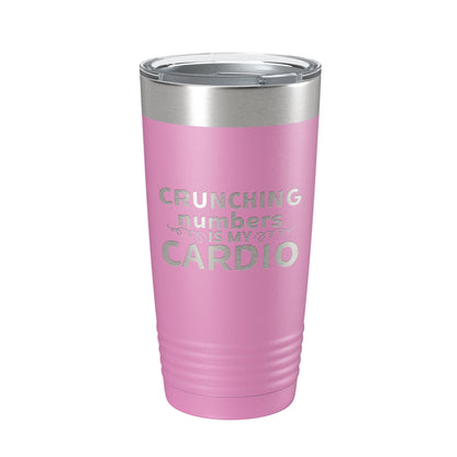 Crunching Numbers Is My Cardio Tumbler Travel Mug Insulated Laser Engraved Accountant Bookkeeper CPA Gift Funny Coffee Cup 20 oz-14