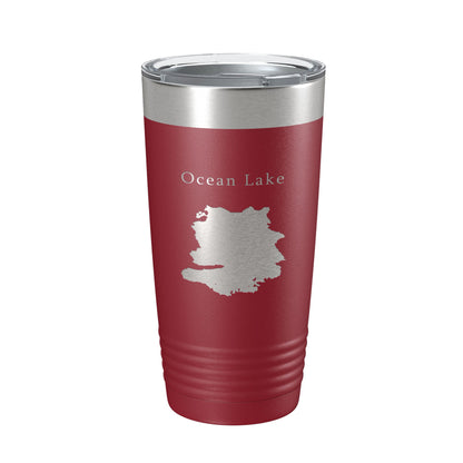 Ocean Lake Map Tumbler Travel Mug Insulated Laser Engraved Coffee Cup Wyoming 20 oz-18