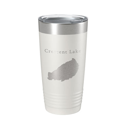 Crescent Lake Map Tumbler Travel Mug Insulated Laser Engraved Coffee Cup Oregon 20 oz-1