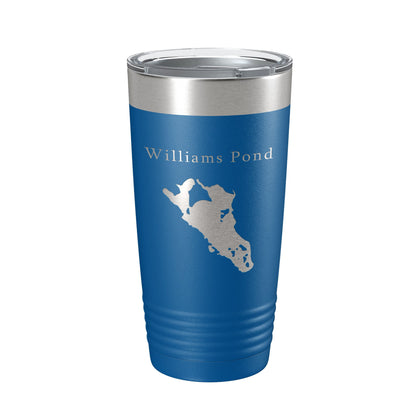 Williams Pond Tumbler Lake Map Travel Mug Insulated Laser Engraved Coffee Cup Connecticut 20 oz-6