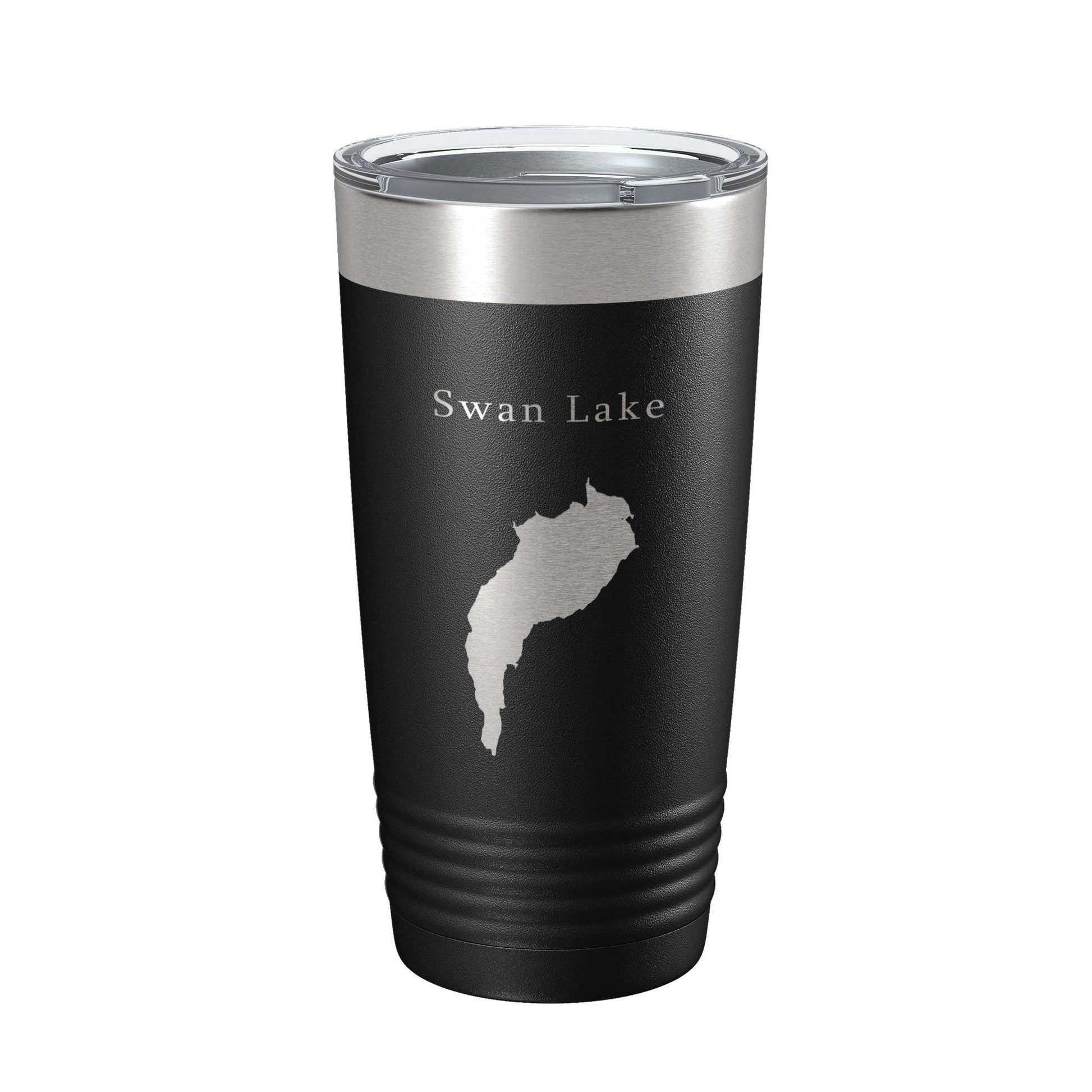Swan Lake Map Tumbler Travel Mug Insulated Laser Engraved Coffee Cup Maine 20 oz-5