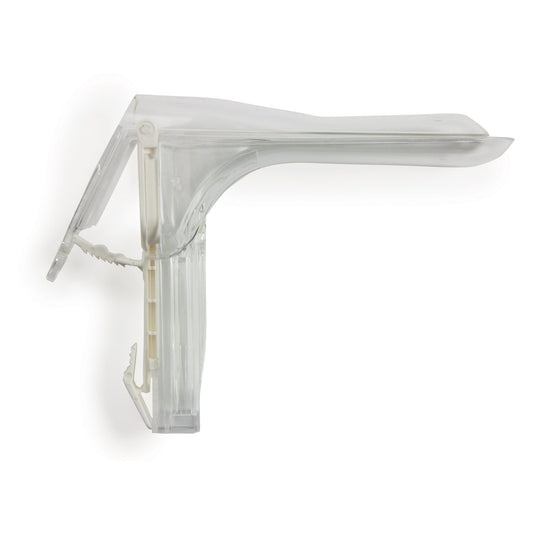 Vaginal Speculum McKesson Graves NonSterile Office Grade Acrylic Large Double Blade Duckbill Disposable Corded Light Source Compatible