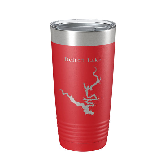 Belton Lake Map Tumbler Travel Mug Insulated Laser Engraved Coffee Cup Texas 20 oz-10