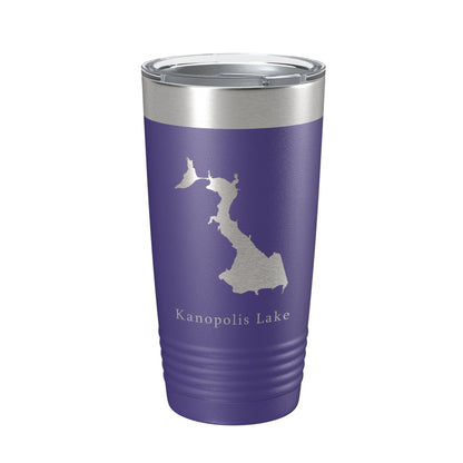 Kanopolis Lake Map Tumbler Travel Mug Insulated Laser Engraved Coffee Cup Kansas 20 oz-15