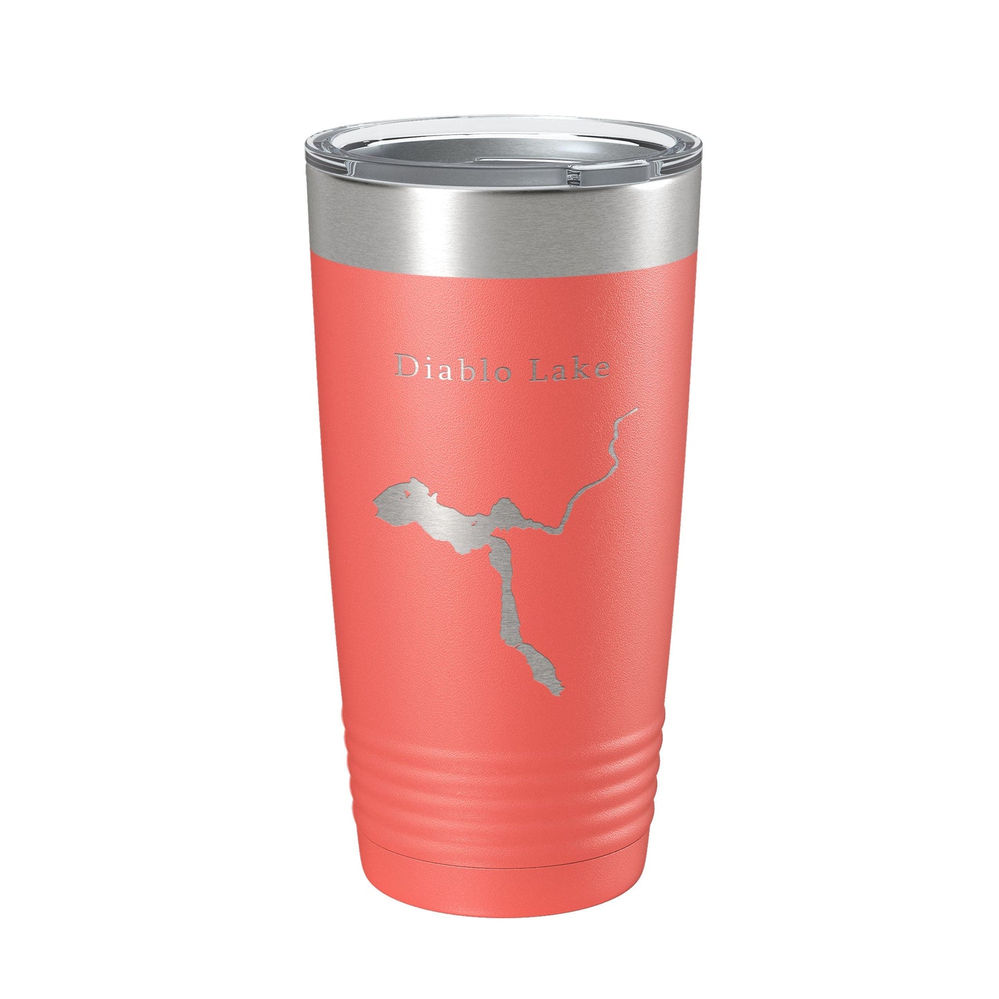 Diablo Lake Map Tumbler Travel Mug Insulated Laser Engraved Coffee Cup Washington 20 oz-20