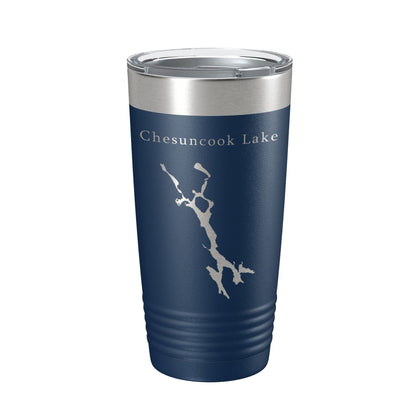 Chesuncook Lake Map Tumbler Travel Mug Insulated Laser Engraved Coffee Cup Maine 20 oz-8