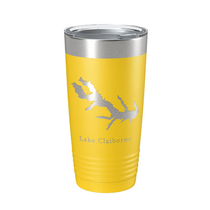 Lake Claiborne Map Tumbler Travel Mug Insulated Laser Engraved Coffee Cup Louisiana 20 oz-4