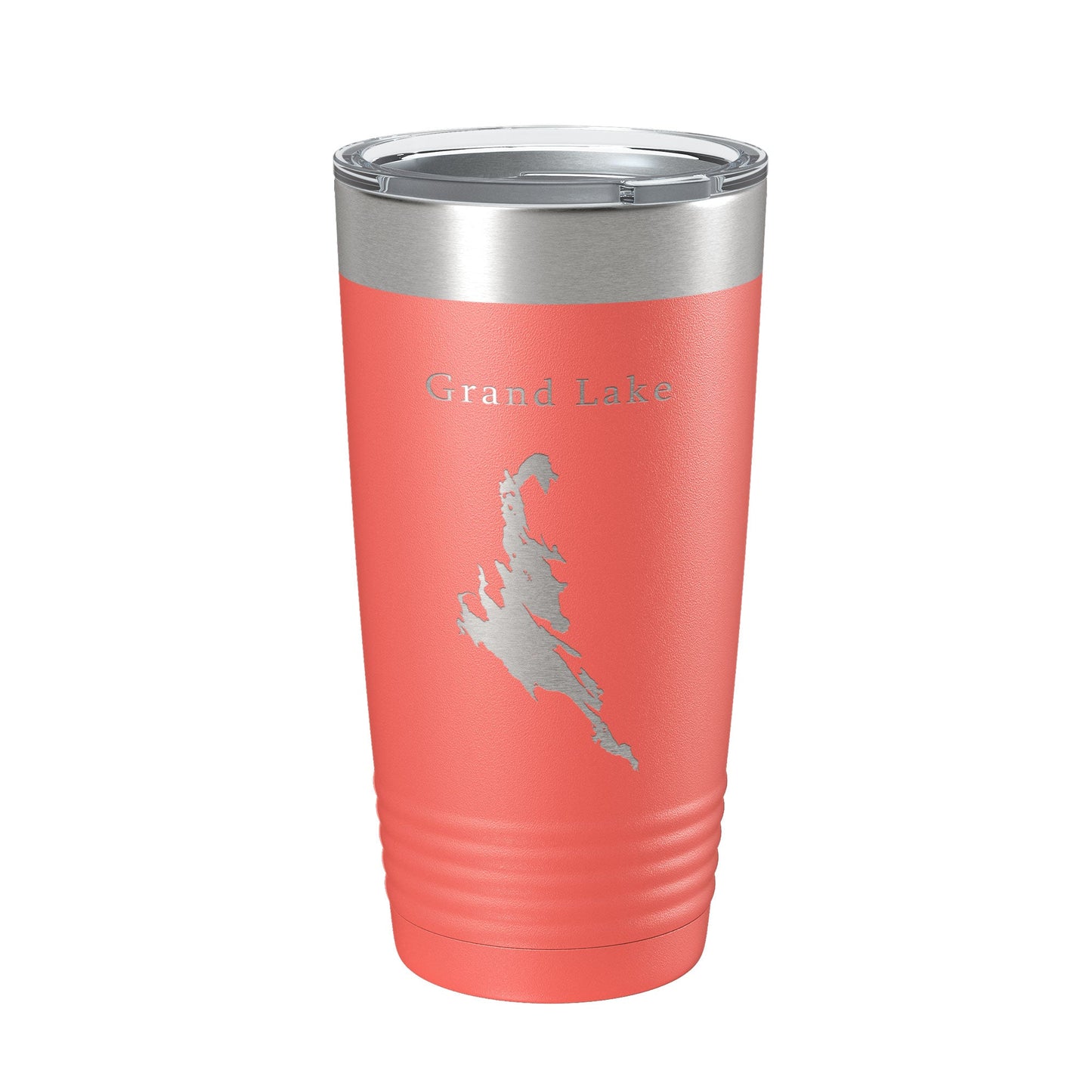 Grand Lake Map Tumbler Travel Mug Insulated Laser Engraved Coffee Cup Maine 20 oz-20
