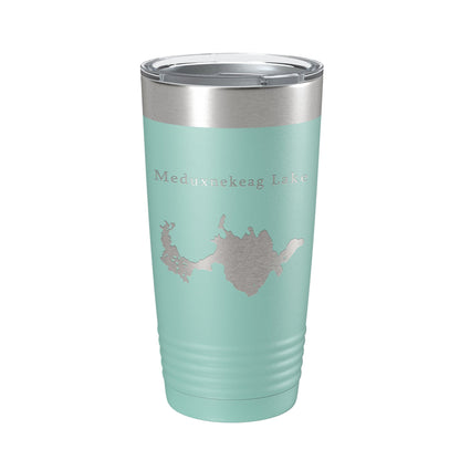 Meduxnekeag Lake Map Tumbler Travel Mug Insulated Laser Engraved Coffee Cup Maine 20 oz-12