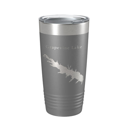 Grapevine Lake Map Tumbler Travel Mug Insulated Laser Engraved Coffee Cup Texas 20 oz-16
