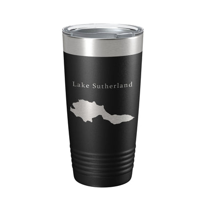 Lake Sutherland Map Tumbler Travel Mug Insulated Laser Engraved Coffee Cup Washington 20 oz-5