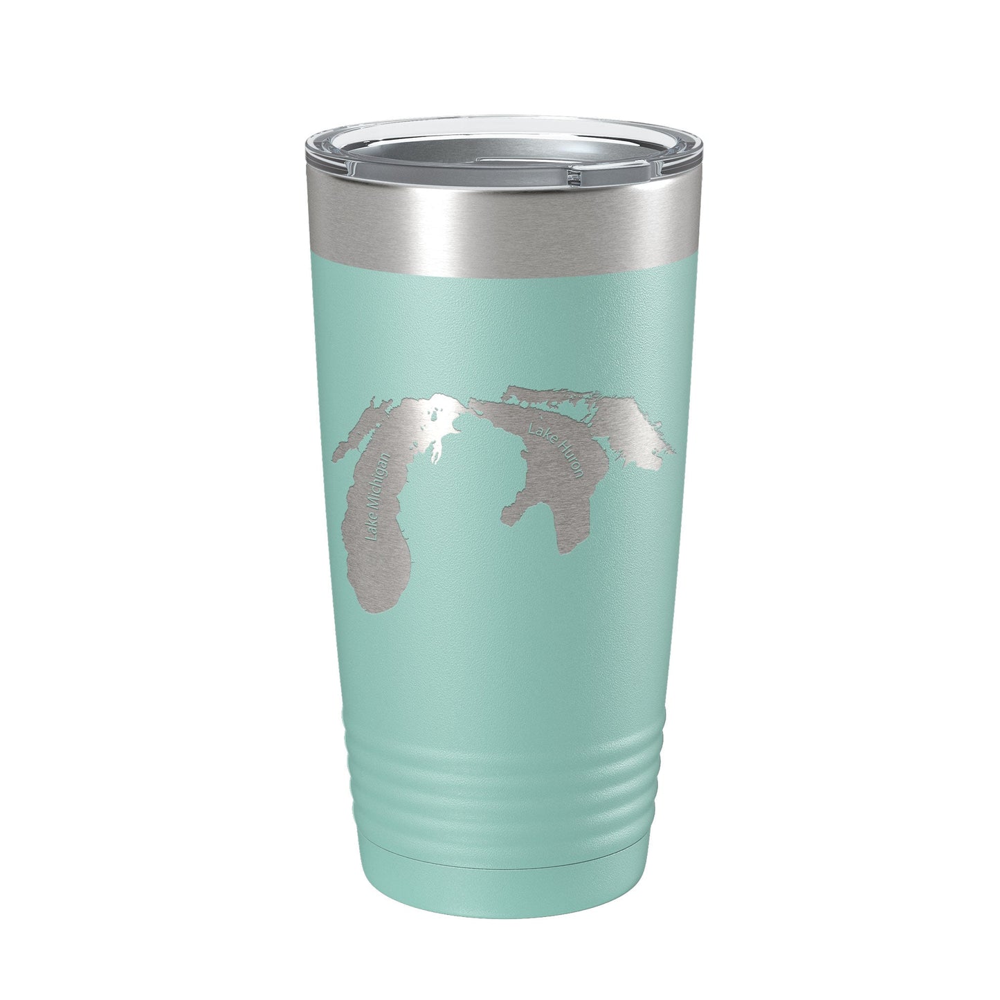 Lake Michigan-Huron Map Tumbler Travel Mug Insulated Laser Engraved Coffee Cup Illinois Wisconsin Indiana Michigan Ontario 20oz-12