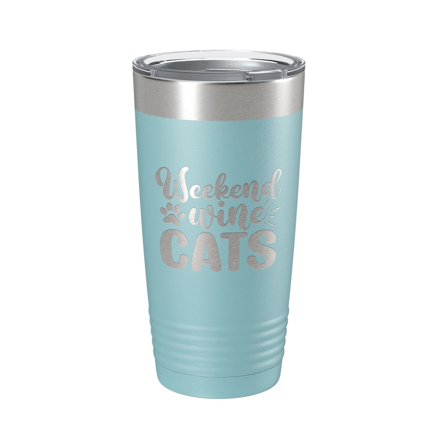 Weekend Wine Cats Tumbler Travel Mug Funny Cat Lover Gift Insulated Laser Engraved Coffee Cup 20 oz-13